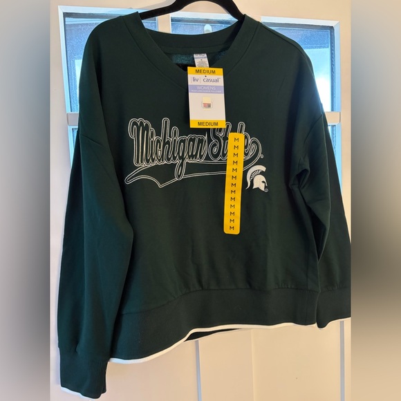 liv casual Tops - Michigan State Green Sweatshirt